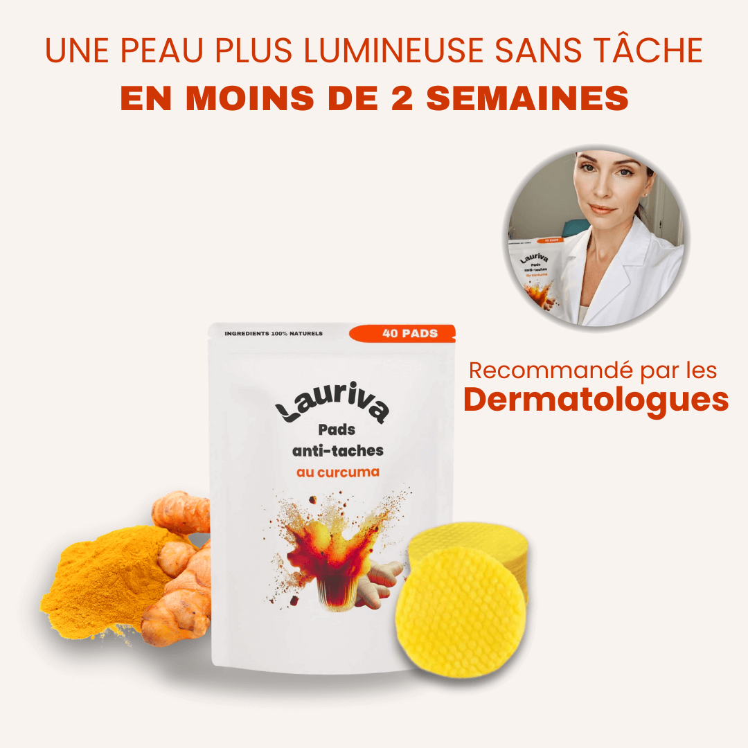 Pads anti-taches brunes au Curcuma - 40 pads
