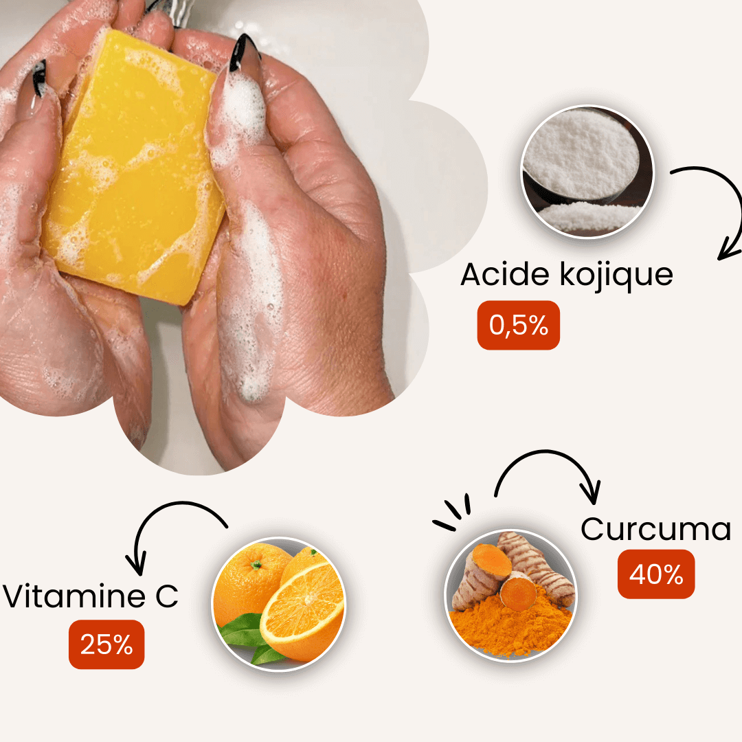 Savon Anti-Taches 100% naturel au Curcuma